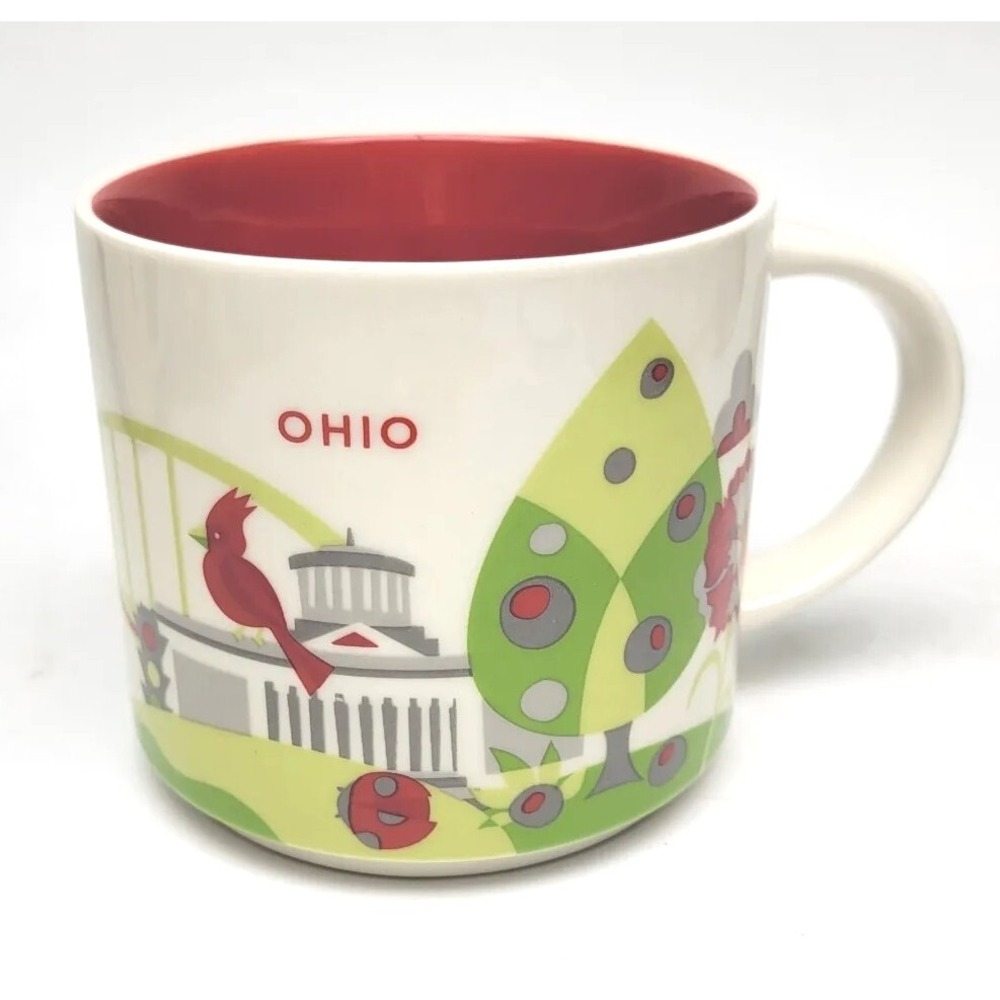 Starbucks Ohio Coffee Mug You Are Here Collection 2013 14 Oz